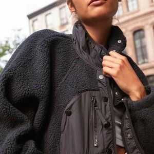 Free People Hit the Slopes Fleece Jacket in Black